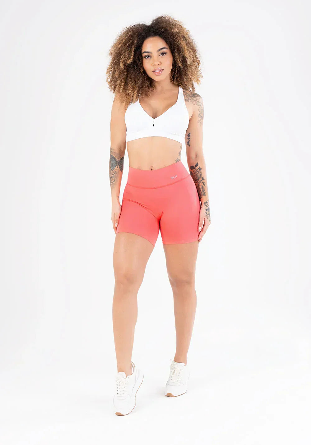 Conjunto Short + Top coral básico