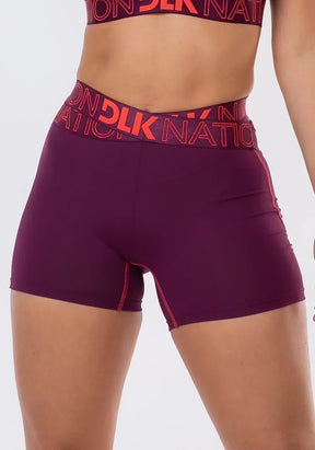 Conjunto Short nation com elástico cruzado + Top vinho