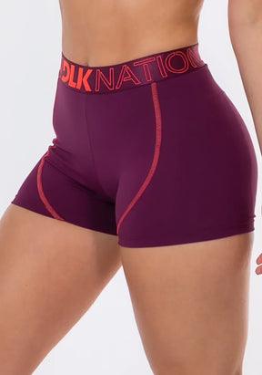 Conjunto Short nation com elástico na cintura + Top vinho