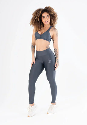 Conjunto Calça + Top legging equilibrium cinza