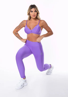 Conjunto Calça + Top legging equilibrium lilás