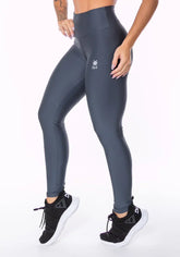 Conjunto Calça + Top legging equilibrium cinza com cós largo