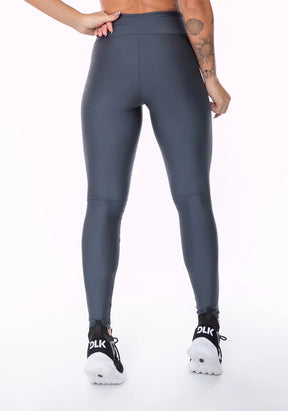 Conjunto Calça + Top legging equilibrium cinza com cós largo