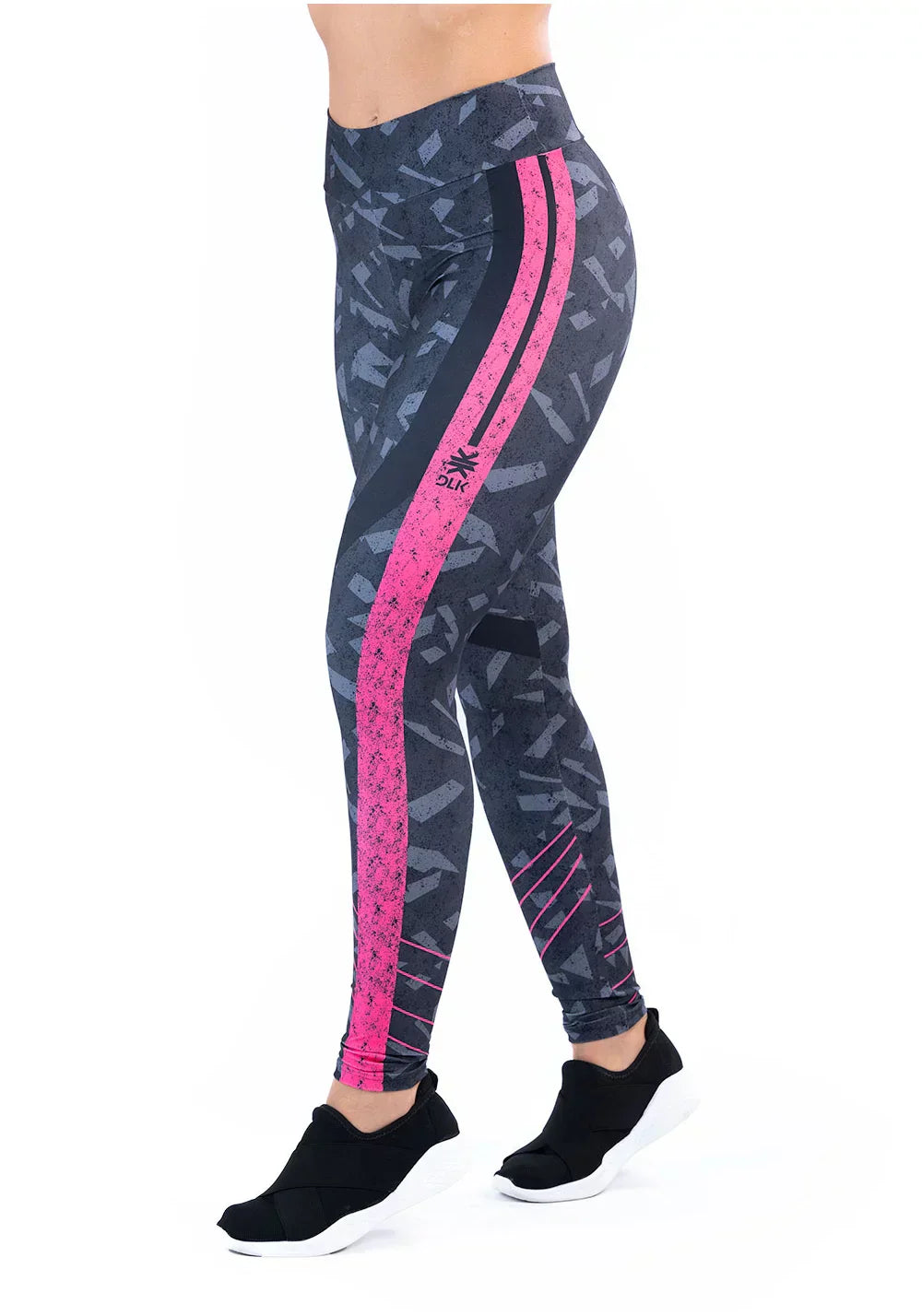 Conjunto Legging fitness feminina + Top new printed estampada abstrato pink