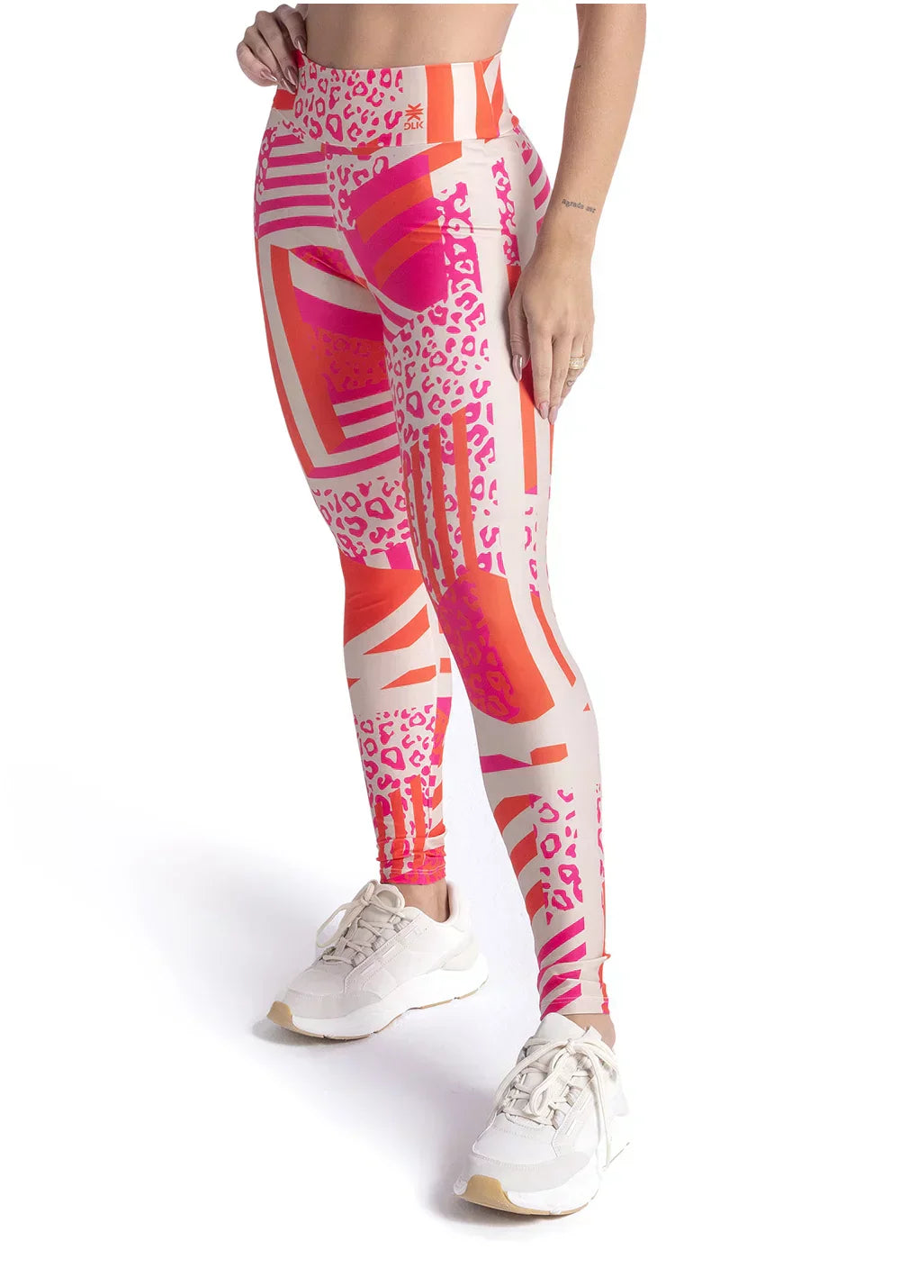 Conjunto Legging fitness feminina + Top new printed estampada skin pink