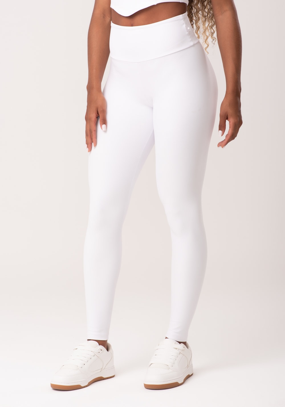 Legging fitness feminina branco new age