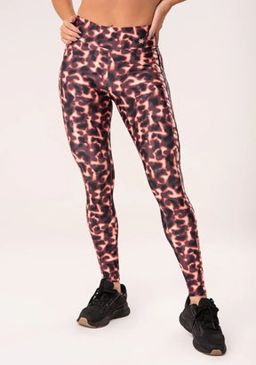 Conjunto Legging fitness feminina + Top estampada casco de tartaruga marrom printed