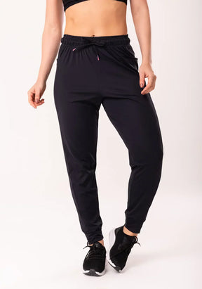 Conjunto Calça + Top jogger feminina preto com bolso flow