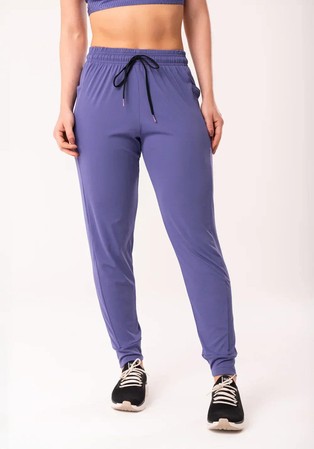 Conjunto Calça + Top jogger feminina azul com bolso flow