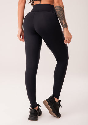 Conjunto Legging + Top fitness feminina preto harmony