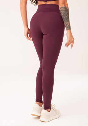 Conjunto Legging + Top fitness feminina vinho harmony