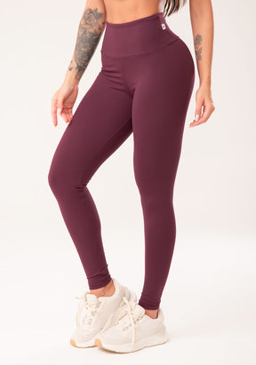 Conjunto Legging + Top fitness feminina vinho harmony