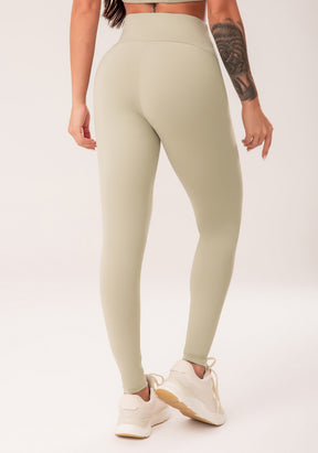 Conjunto Legging + Top fitness feminina oliva harmony