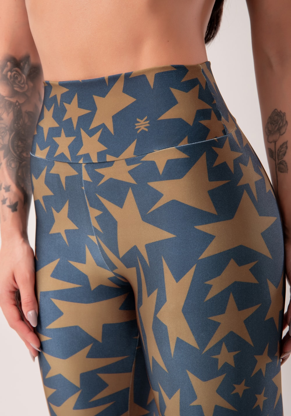 Conjunto Legging + Top fitness feminina estampada estelar astral