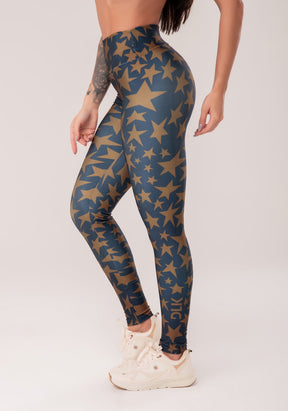 Conjunto Legging + Top fitness feminina estampada estelar astral