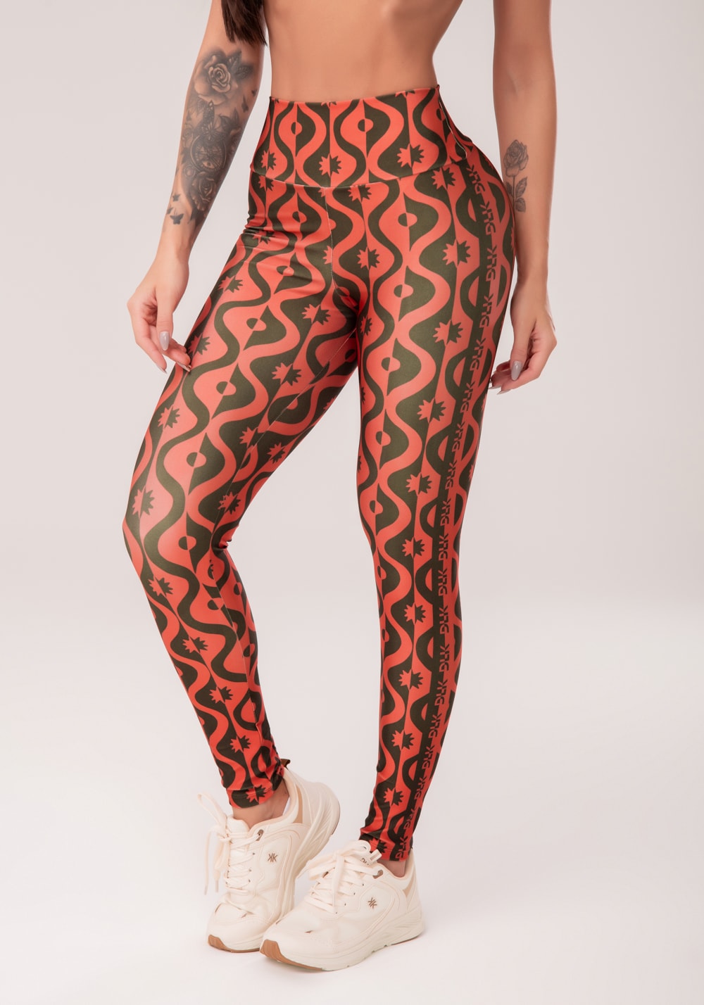 Conjunto Legging + Top fitness feminina estampada conectar astral